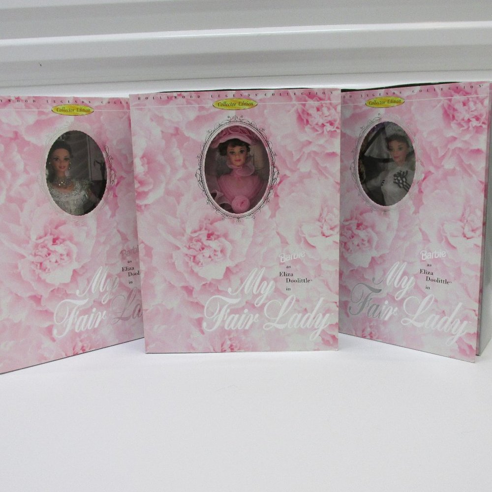 Set of Three 1995 Collectible "My Fair Lady" Barbie Dolls